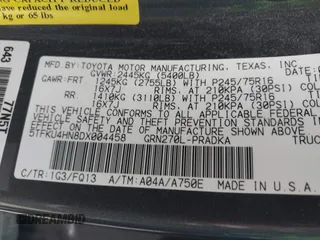 2013 Toyota Tacoma PreRunner with VIN 5TFKU4HN8DX004458, listed as a IAAI auction lot 42371898 with 142,532 mi miles and . Bid and sale history available at DreamBid. Image 9.