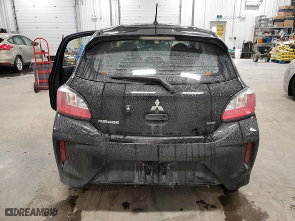 2024 Mitsubishi Mirage Black Edition with VIN ML32AWHJ4RH001773, listed as a Copart auction lot 42137045 with 15854 miles and Clean Title. Bid and sale history available at carsss.com. Image 6.