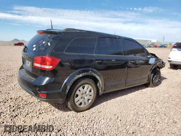 2019 Dodge Journey SE with VIN 3C4PDCBB6KT845668, listed as a Copart auction lot 43646215 with Not Provided miles and Salvage Title. Bid and sale history available at DreamBid. Image 3.