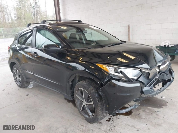 2022 Honda HR-V EX-L with VIN 3CZRU6H72NM719703, listed as a IAAI auction lot 41988989 with 66,468 mi miles. Bid and sale history available at carsss.com. Image 1.