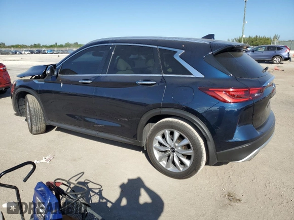 2022 Infiniti QX50 LUXE with VIN 3PCAJ5BA1NF111458, listed as a Copart auction lot 87882415 with 21,855 mi miles and Non Repairable. Bid and sale history available at carsss.com. Image 2.