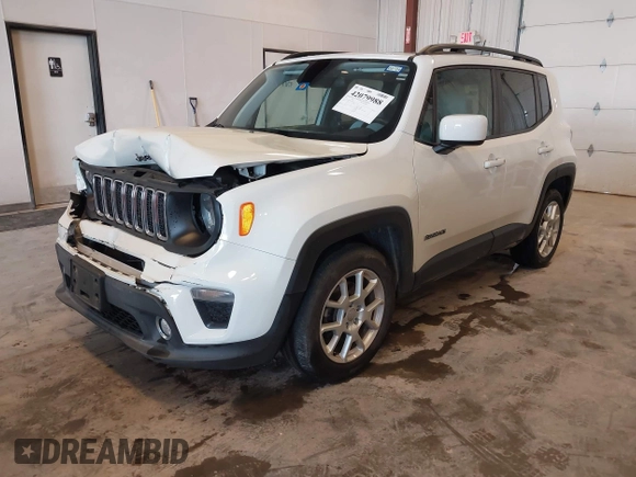 2019 Jeep Renegade Latitude with VIN ZACNJABB6KPK21894, listed as a IAAI auction lot 42079988 with 103,394 mi miles and . Bid and sale history available at DreamBid. Image 2.