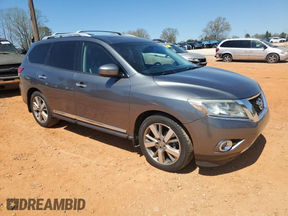 2016 Nissan Pathfinder Platinum with VIN 5N1AR2MN5GC608886, listed as a Copart auction lot 50582035 with 127,089 mi miles and Salvage Title. Bid and sale history available at carsss.com. Image 4.
