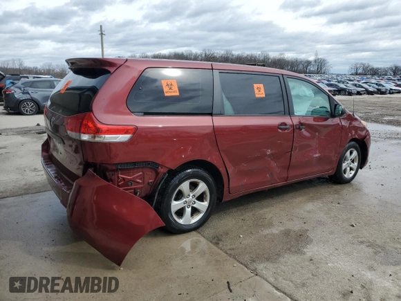 2013 Toyota Sienna L с VIN 5TDZK3DCXDS282433, выставлен на аукционе Copart как лот 49527945 с пробегом 197 583 миль миль и Списание • Salvage title. История ставок и продаж доступна на DreamBid. Изображение 3.