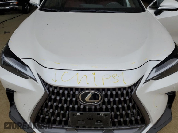 2025 Lexus NX 350 Premium with VIN JTJGGCEZ4S5010472, listed as a Copart auction lot 54560975 with 9,587 mi miles and Salvage title. Bid and sale history available at DreamBid. Image 12.