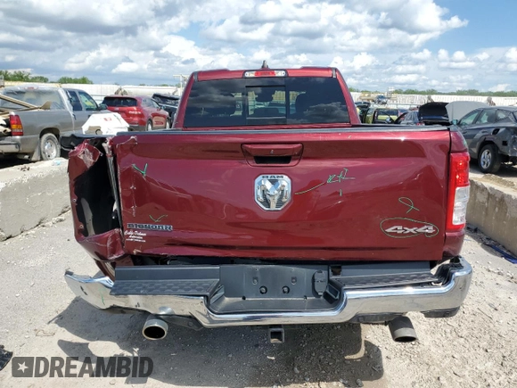 2022 Ram 1500 Big Horn с VIN 1C6SRFBT0NN468742, выставлен на аукционе Copart как лот 55498705 с пробегом 63 292 миль миль и Списание • Salvage title. История ставок и продаж доступна на DreamBid. Изображение 6.