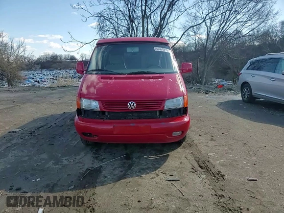 2001 Volkswagen EuroVan MV with VIN WV2NB47051H127991, listed as a Copart auction lot 45369215 with 72,763 mi miles and Salvage Title. Bid and sale history available at DreamBid. Image 12.