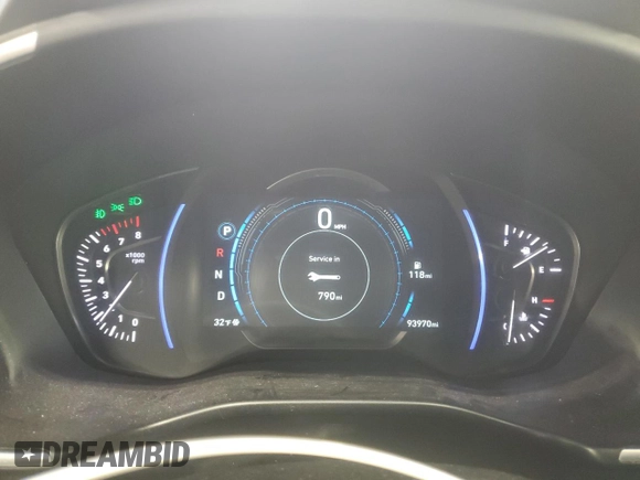 2020 Hyundai Santa Fe SEL with VIN 5NMS3CAA0LH276286, listed as a Copart auction lot 88899675 with 93,970 mi miles and Salvage Title. Bid and sale history available at carsss.com. Image 9.