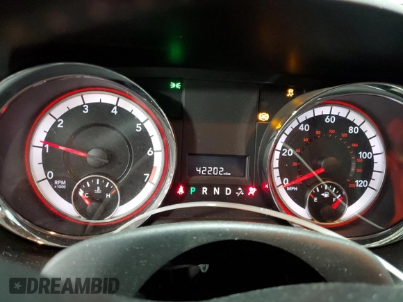 2017 Dodge Grand Caravan SXT with VIN 2C4RDGCG8HR746579, listed as a Copart auction lot 53310525 with 42,202 mi miles and Salvage Title. Bid and sale history available at DreamBid. Image 9.