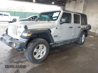 2022 Jeep Wrangler Unlimited Sport S with VIN 1C4HJXDG6NW144396, listed as a IAAI auction lot 42362283 with 19,854 mi miles and . Bid and sale history available at DreamBid. Image 2.