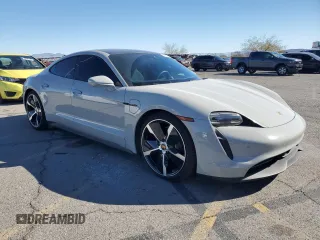 2022 Porsche Taycan with VIN WP0AA2Y17NSA15457, listed as a Copart auction lot 79579094 with 25,515 mi miles and Salvage title. Bid and sale history available at DreamBid. Image 4.