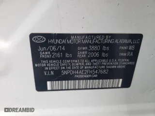 2015 Hyundai Elantra Limited with VIN 5NPDH4AE2FH547682, listed as a Copart auction lot 46863595 with 119,836 mi miles and Clean Title. Bid and sale history available at carsss.com. Image 12.