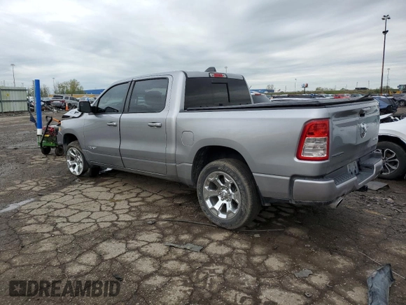 2024 Ram 1500 Big Horn with VIN 1C6SRFFT9RN118123, listed as a Copart auction lot 56187125 with 35,691 mi miles and Salvage title. Bid and sale history available at DreamBid. Image 2.