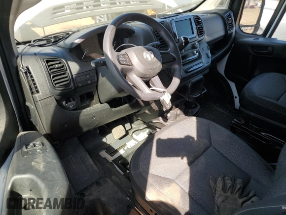 2023 Ram ProMaster Cargo with VIN 3C6MRVHG0PE581501, listed as a Copart auction lot 73074274 with 10,510 mi miles and Salvage Title. Bid and sale history available at carsss.com. Image 8.