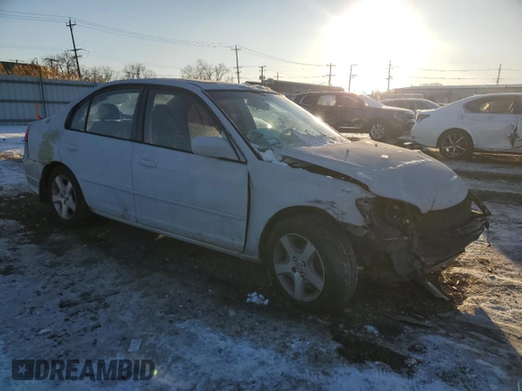 2004 Honda Civic EX with VIN JHMES26724S000767, listed as a Copart auction lot 45299155 with Not Provided miles and Salvage Title. Bid and sale history available at DreamBid. Image 4.