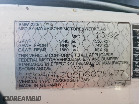1983 BMW 3 Series z VIN WBAAG4302D8074477, wystawiony jako Copart lot #73425814 z przebiegiem 287 780 mil mil oraz Tytuł czysty. Historia ofert i sprzedaży dostępna na DreamBid. Obrazek 12.