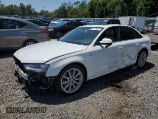 2014 Audi A4 Premium Plus with VIN WAUFFAFLXEN009134, listed as a Copart auction lot 52438125 with 119,976 mi miles and Salvage Title. Bid and sale history available at carsss.com. Image 1.