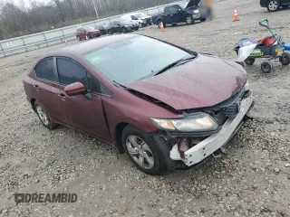 2015 Honda Civic LX with VIN 19XFB2F54FE017757, listed as a Copart auction lot 85159674 with 144,895 mi miles and Salvage Title. Bid and sale history available at carsss.com. Image 4.