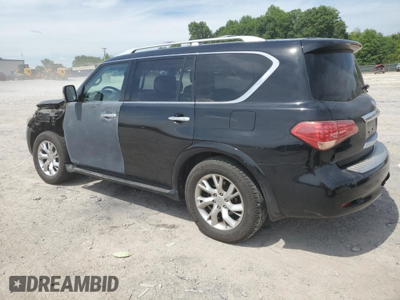 2012 Infiniti QX56 7-passenger with VIN JN8AZ2NE6C9021479, listed as a Copart auction lot 58426124 with 204,710 mi miles and Clean Title. Bid and sale history available at carsss.com. Image 2.