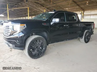 2023 GMC Sierra 1500 Denali Ultimate with VIN 1GTUUHEL9PZ273709, listed as a Copart auction lot 51457605 with 24,147 mi miles and Salvage Title. Bid and sale history available at carsss.com. Image 1.