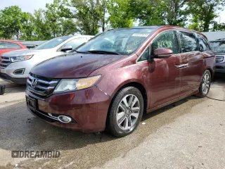 2015 Honda Odyssey Touring Elite with VIN 5FNRL5H99FB063722, listed as a Copart auction lot 55541634 with 143,308 mi miles and Salvage Title. Bid and sale history available at DreamBid. Image 1.