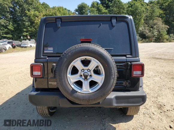 2022 Jeep Wrangler Unlimited Sport with VIN 1C4HJXDG5NW155504, listed as a Copart auction lot 70189964 with 44,101 mi miles and Salvage Title. Bid and sale history available at DreamBid. Image 6.