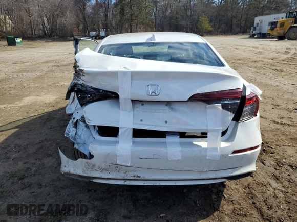 2025 Honda Civic Sedan LX with VIN 2HGFE2F2XSH523493, listed as a Copart auction lot 46937755 with 10,134 mi miles and Salvage Title. Bid and sale history available at carsss.com. Image 6.