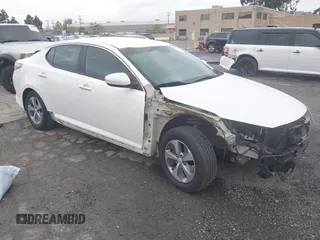 2014 Kia Optima LX with VIN KNAGM4AD9E5067764, listed as a IAAI auction lot 41911424 with 188,121 mi miles and . Bid and sale history available at DreamBid. Image 1.