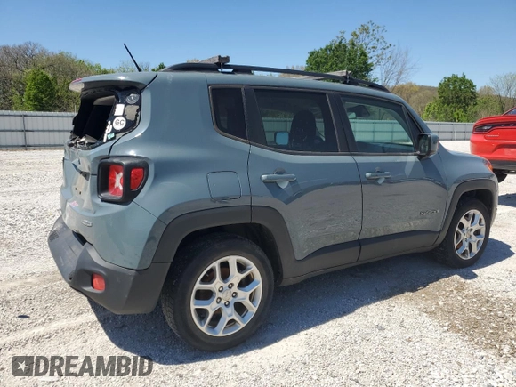 2017 Jeep Renegade Latitude with VIN ZACCJABBXHPG31505, listed as a Copart auction lot 52871505 with 95,149 mi miles and Salvage Title. Bid and sale history available at DreamBid. Image 3.