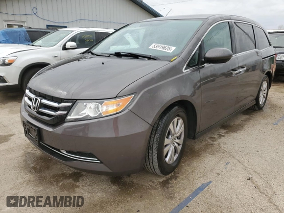 2016 Honda Odyssey SE with VIN 5FNRL5H33GB155907, listed as a Copart auction lot 53919625 with 119,198 mi miles and Salvage Title. Bid and sale history available at DreamBid. Image 1.