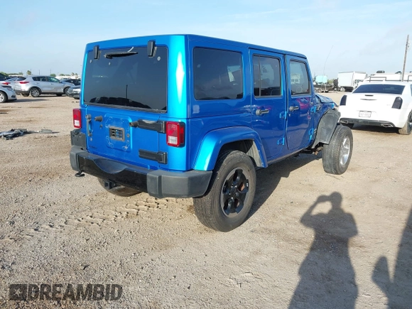 2014 Jeep Wrangler Unlimited Sahara with VIN 1C4HJWEG1EL188445, listed as a IAAI auction lot 42742737 with 79,948 mi miles and . Bid and sale history available at DreamBid. Image 4.