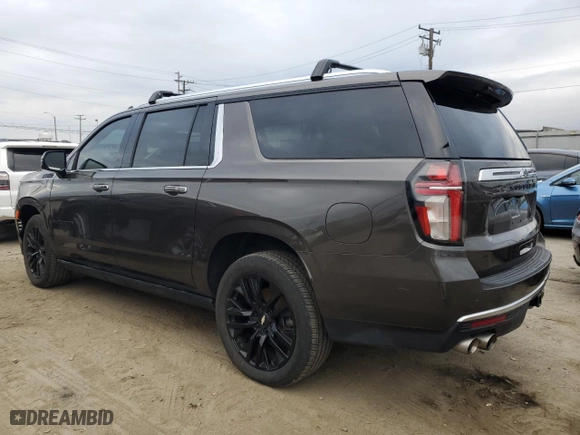 2021 Chevrolet Suburban High Country with VIN 1GNSKGKL0MR188370, listed as a Copart auction lot 53815855 with 53,881 mi miles and Salvage Title. Bid and sale history available at carsss.com. Image 2.