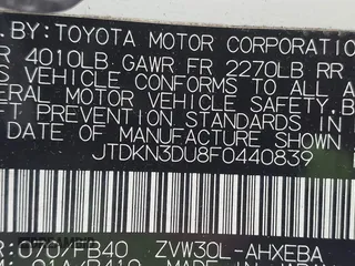 2015 Toyota Prius Four with VIN JTDKN3DU8F0440839, listed as a IAAI auction lot 41998503 with 98,093 mi miles and . Bid and sale history available at DreamBid. Image 9.