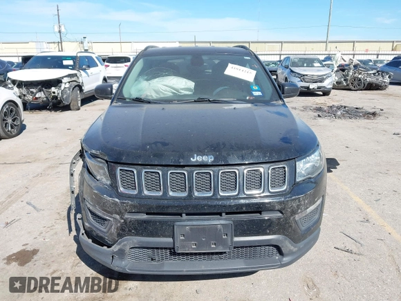 2018 Jeep Compass Sport with VIN 3C4NJCABXJT214907, listed as a IAAI auction lot 41814215 with 96,111 mi miles and . Bid and sale history available at DreamBid. Image 12.