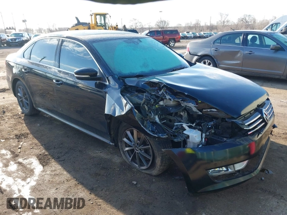 2015 Volkswagen Passat 1.8T Limited Edition with VIN 1VWAT7A37FC075800, listed as a IAAI auction lot 41856654 with 130,139 mi miles. Bid and sale history available at carsss.com. Image 1.