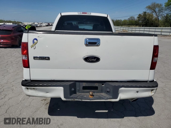 2007 Ford F-150 STX with VIN 1FTRX12W07FB65483, listed as a Copart auction lot 53343795 with 211,803 mi miles and Salvage Title. Bid and sale history available at DreamBid. Image 6.
