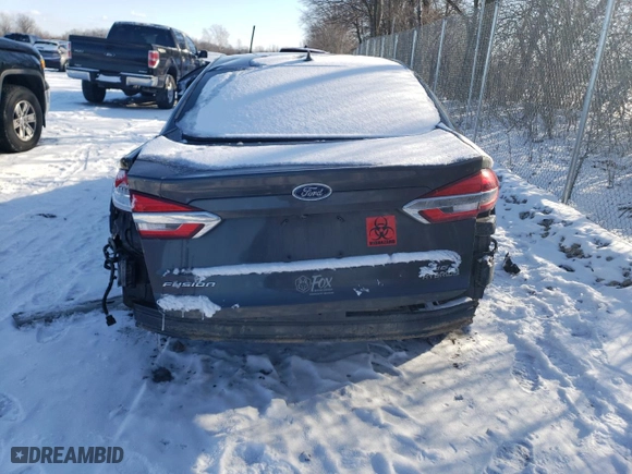 2019 Ford Fusion Hybrid SE with VIN 3FA6P0LU6KR168092, listed as a Copart auction lot 46120895 with 0 mi miles and Salvage Title. Bid and sale history available at carsss.com. Image 6.