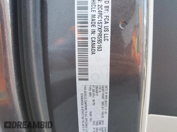 2023 Chrysler Pacifica Hybrid Limited with VIN 2C4RC1S7XPR595163, listed as a Copart auction lot 58182295 with 45,799 mi miles and Clean title. Bid and sale history available at DreamBid. Image 14.