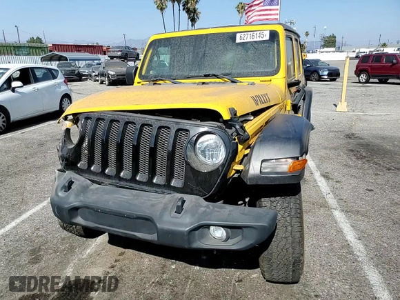2020 Jeep Wrangler Unlimited Sport S с VIN 1C4HJXDG1LW189677, выставлен на аукционе Copart как лот 62716145 с пробегом 69 624 миль миль и Списание • Salvage title. История ставок и продаж доступна на DreamBid. Изображение 14.