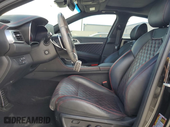 2019 Genesis G70 3.3T Advanced with VIN KMTG34LE4KU034332, listed as a Copart auction lot 76933854 with 72,160 mi miles and Non Repairable. Bid and sale history available at carsss.com. Image 7.