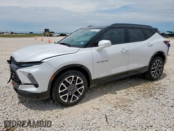 2023 Chevrolet Blazer RS с VIN 3GNKBERS5PS136395, выставлен на аукционе Copart как лот 62314785 с пробегом 17 423 миль миль и Списание • Salvage title. История ставок и продаж доступна на DreamBid. Изображение 1.