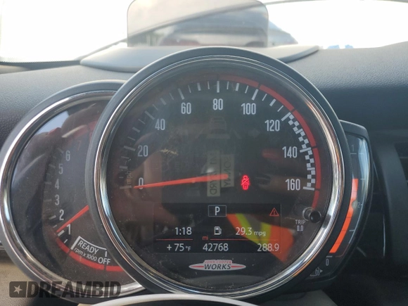 2018 MINI Hardtop John Cooper Works with VIN WMWXM9C58J2H38701, listed as a Copart auction lot 54841915 with 42,768 mi miles and Salvage title. Bid and sale history available at DreamBid. Image 9.