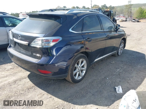 2010 Lexus RX 350 with VIN JTJZK1BA5A2405626, listed as a IAAI auction lot 41906735 with 105,282 mi miles. Bid and sale history available at carsss.com. Image 4.