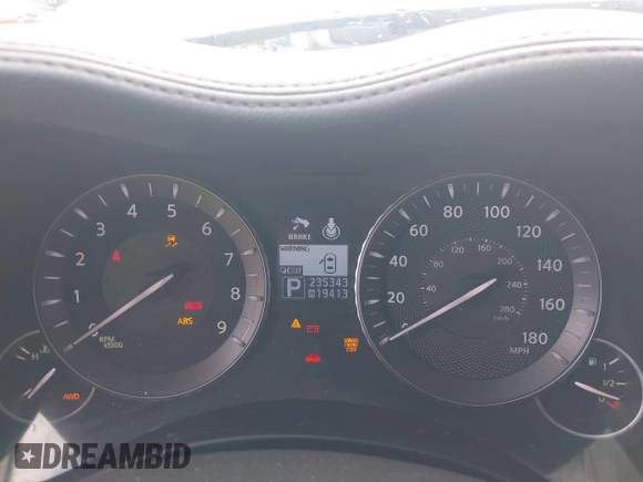 2011 Infiniti M with VIN JN1BY1AR2BM374001, listed as a IAAI auction lot 41544244 with 235,343 mi miles and . Bid and sale history available at DreamBid. Image 7.