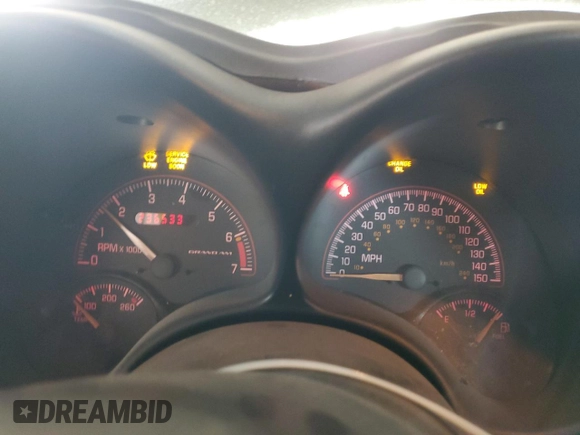 2002 Pontiac Grand Am GT with VIN 1G2NW52E62M558025, listed as a Copart auction lot 44449555 with 236,533 mi miles and Salvage Title. Bid and sale history available at carsss.com. Image 9.
