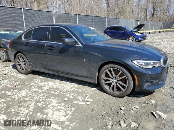 2019 BMW 3 Series 330i with VIN 3MW5R1J5XK8B00074, listed as a Copart auction lot 50806195 with 77,777 mi miles and Salvage Title. Bid and sale history available at carsss.com. Image 4.