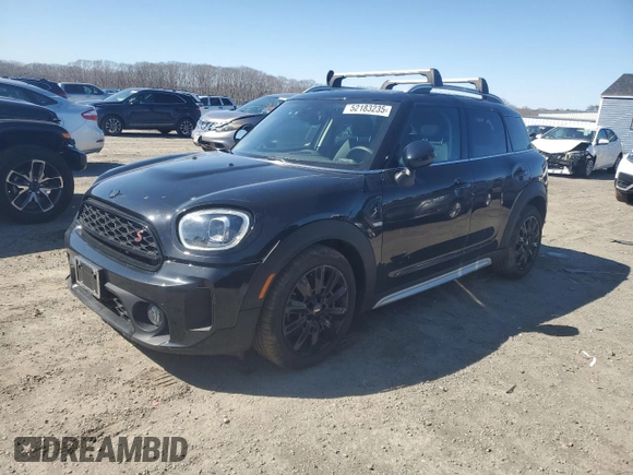 2023 MINI Countryman Cooper S with VIN WMZ83BR06P3P73590, listed as a Copart auction lot 52183235 with 22,108 mi miles and Salvage title. Bid and sale history available at DreamBid. Image 1.