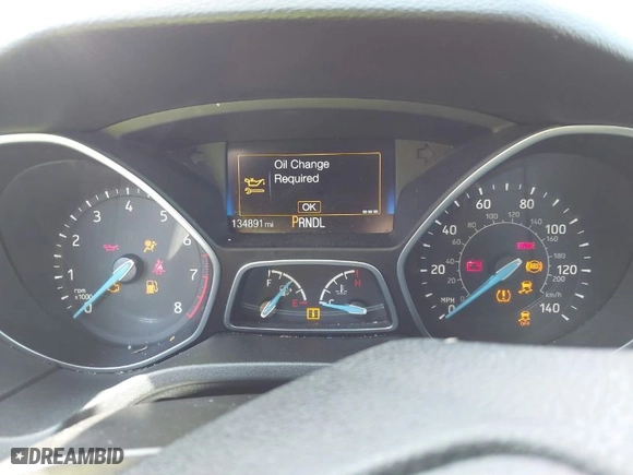 2017 Ford Focus SE with VIN 1FADP3F2XHL248070, listed as a IAAI auction lot 41884663 with 134,891 mi miles. Bid and sale history available at carsss.com. Image 7.