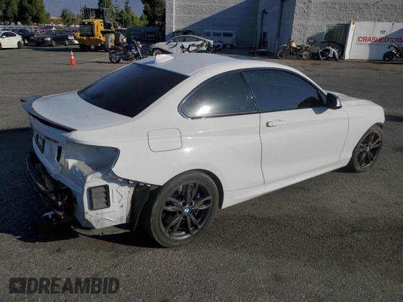 2017 BMW 2 Series M240i with VIN WBA2G1C39HV638985, listed as a Copart auction lot 73251224 with 53,721 mi miles and Salvage Title. Bid and sale history available at carsss.com. Image 3.