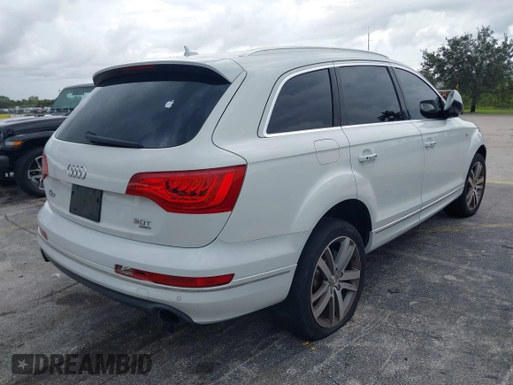 2014 Audi Q7 Premium Plus with VIN WA1LGAFE2ED018513, listed as a IAAI auction lot 42815204 with 121,094 mi miles and . Bid and sale history available at DreamBid. Image 4.